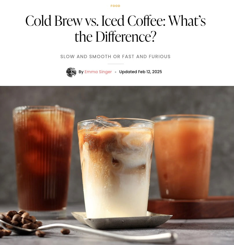 Image of Pure Wow Article with Cold Brew vs Iced Coffee: Whats the difference headline